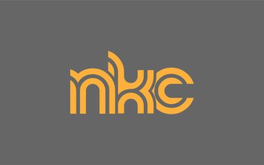 NKC Yaratıcı Eşsiz Modern Harf Logosu Tasarımı. Benzersiz bir harf dizaynına sahip stilize logo, soyut minimalist estetik ve modern cazibe sunar.