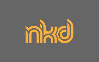 NKD Yaratıcı Eşsiz Modern Harf Logosu Tasarımı. Benzersiz bir harf dizaynına sahip stilize logo, soyut minimalist estetik ve modern cazibe sunar.