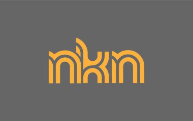 NKN Yaratıcı Eşsiz Modern Harf Logosu Tasarımı. Benzersiz bir harf dizaynına sahip stilize logo, soyut minimalist estetik ve modern cazibe sunar.