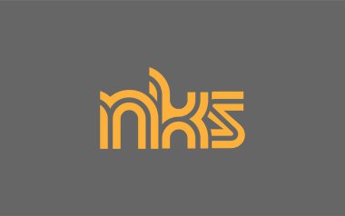 NKS Yaratıcı Eşsiz Modern Harf Logosu Tasarımı. Benzersiz bir harf dizaynına sahip stilize logo, soyut minimalist estetik ve modern cazibe sunar.