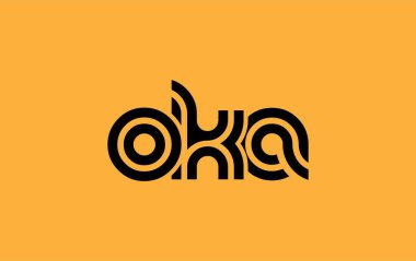 OKA Yaratıcı Eşsiz Modern Harf Logosu Tasarımı. Benzersiz bir harf dizaynına sahip stilize logo, soyut minimalist estetik ve modern cazibe sunar.