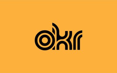 OKR Yaratıcı Eşsiz Modern Harf Logosu Tasarımı. Benzersiz bir harf dizaynına sahip stilize logo, soyut minimalist estetik ve modern cazibe sunar.