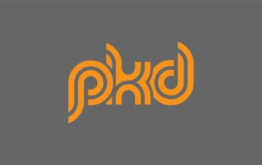 PKD Yaratıcı Eşsiz Modern Harf Logosu Tasarımı. Benzersiz bir harf dizaynına sahip stilize logo, soyut minimalist estetik ve modern cazibe sunar.