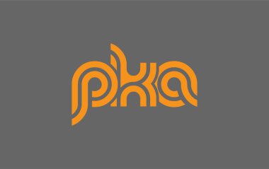 PKA Yaratıcı Eşsiz Modern Harf Logosu Tasarımı. Benzersiz bir harf dizaynına sahip stilize logo, soyut minimalist estetik ve modern cazibe sunar.