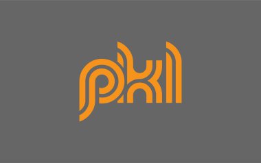 PKL Yaratıcı Eşsiz Modern Harf Logosu Tasarımı. Benzersiz bir harf dizaynına sahip stilize logo, soyut minimalist estetik ve modern cazibe sunar.