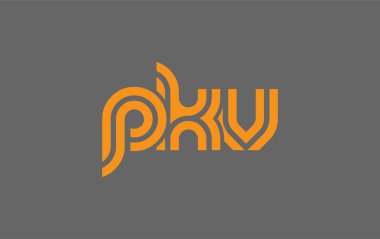 PKV Yaratıcı Eşsiz Modern Harf Logosu Tasarımı. Benzersiz bir harf dizaynına sahip stilize logo, soyut minimalist estetik ve modern cazibe sunar.