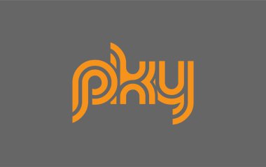PKY Yaratıcı Eşsiz Modern Harf Logosu Tasarımı. Benzersiz bir harf dizaynına sahip stilize logo, soyut minimalist estetik ve modern cazibe sunar.