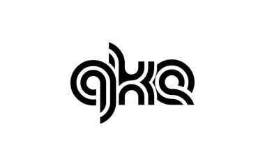 QKE Yaratıcı Eşsiz Modern Harf Logosu Tasarımı. Benzersiz bir harf dizaynına sahip stilize logo, soyut minimalist estetik ve modern cazibe sunar.