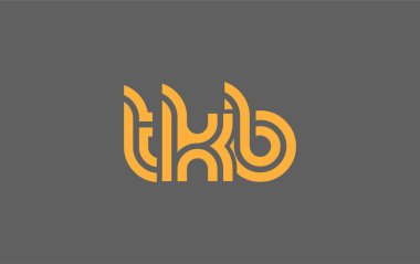 TKB Yaratıcı Eşsiz Modern Harf Logosu Tasarımı. Benzersiz bir harf dizaynına sahip stilize logo, soyut minimalist estetik ve modern cazibe sunar.