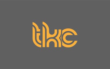 TKC Yaratıcı Eşsiz Modern Harf Logosu Tasarımı. Benzersiz bir harf dizaynına sahip stilize logo, soyut minimalist estetik ve modern cazibe sunar.