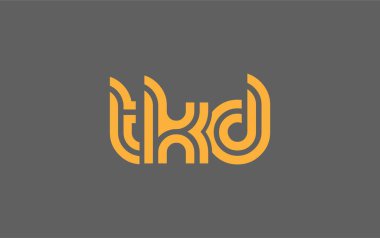 TKD Yaratıcı Eşsiz Modern Harf Logosu Tasarımı. Benzersiz bir harf dizaynına sahip stilize logo, soyut minimalist estetik ve modern cazibe sunar.