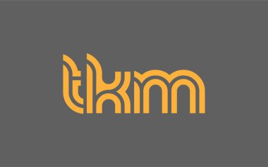 TKM Yaratıcı Eşsiz Modern Harf Logosu Tasarımı. Benzersiz bir harf dizaynına sahip stilize logo, soyut minimalist estetik ve modern cazibe sunar.