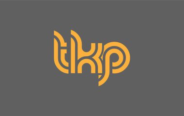 TKP Yaratıcı Eşsiz Modern Harf Logosu Tasarımı. Benzersiz bir harf dizaynına sahip stilize logo, soyut minimalist estetik ve modern cazibe sunar.