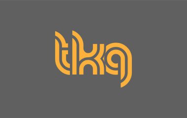 TKQ Yaratıcı Eşsiz Modern Harf Logosu Tasarımı. Benzersiz bir harf dizaynına sahip stilize logo, soyut minimalist estetik ve modern cazibe sunar.