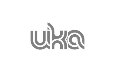 UKA Yaratıcı Eşsiz Modern Harf Logosu Tasarımı. Benzersiz bir harf dizaynına sahip stilize logo, soyut minimalist estetik ve modern cazibe sunar.