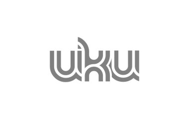 UKU Yaratıcı Eşsiz Modern Harf Logosu Tasarımı. Benzersiz bir harf dizaynına sahip stilize logo, soyut minimalist estetik ve modern cazibe sunar.