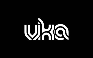 VKA Yaratıcı Eşsiz Modern Harf Logosu Tasarımı. Benzersiz bir harf dizaynına sahip stilize logo, soyut minimalist estetik ve modern cazibe sunar.