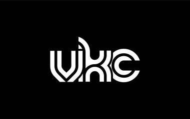 VKC Yaratıcı Eşsiz Modern Harf Logosu Tasarımı. Benzersiz bir harf dizaynına sahip stilize logo, soyut minimalist estetik ve modern cazibe sunar.