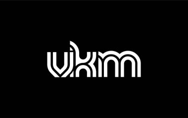 VKM Yaratıcı Eşsiz Modern Harf Logosu Tasarımı. Benzersiz bir harf dizaynına sahip stilize logo, soyut minimalist estetik ve modern cazibe sunar.