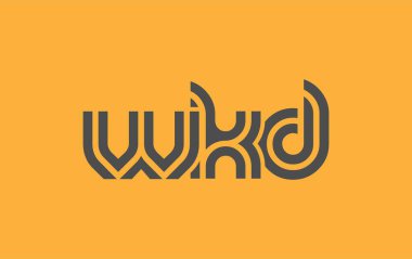 WKD Yaratıcı Eşsiz Modern Harf Logosu Tasarımı. Benzersiz bir harf dizaynına sahip stilize logo, soyut minimalist estetik ve modern cazibe sunar.