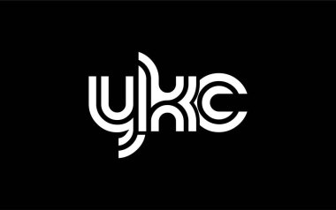 YKC Yaratıcı Eşsiz Modern Harf Logosu Tasarımı. Benzersiz bir harf dizaynına sahip stilize logo, soyut minimalist estetik ve modern cazibe sunar.