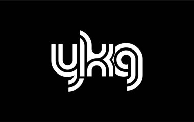 YKG Yaratıcı Eşsiz Modern Harf Logosu Tasarımı. Benzersiz bir harf dizaynına sahip stilize logo, soyut minimalist estetik ve modern cazibe sunar.