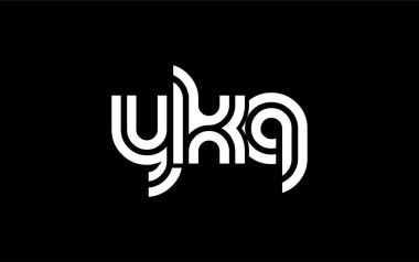 YKQ Yaratıcı Eşsiz Modern Harf Logosu Tasarımı. Benzersiz bir harf dizaynına sahip stilize logo, soyut minimalist estetik ve modern cazibe sunar.
