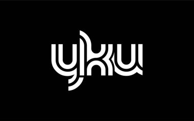 YKU Yaratıcı Eşsiz Modern Harf Logosu Tasarımı. Benzersiz bir harf dizaynına sahip stilize logo, soyut minimalist estetik ve modern cazibe sunar.