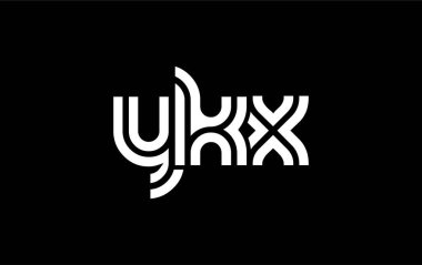 YKX Yaratıcı Eşsiz Modern Harf Logosu Tasarımı. Benzersiz bir harf dizaynına sahip stilize logo, soyut minimalist estetik ve modern cazibe sunar.