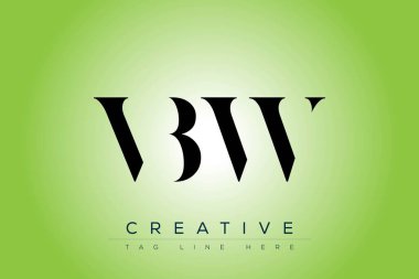 VBW soyut harf logosu tasarımı. Bu logo üç soyut harf tarafından tasarlanmıştır..