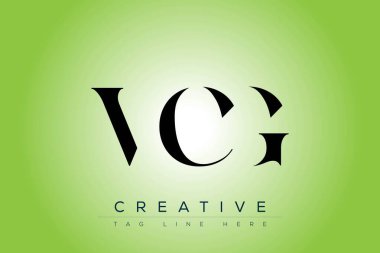 VCG soyut harf logosu tasarımı. Bu logo üç soyut harf tarafından tasarlanmıştır..