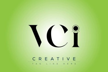 VCI soyut harf logosu tasarımı. Bu logo üç soyut harf tarafından tasarlanmıştır..