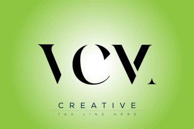 VCM soyut harf logosu tasarımı. Bu logo üç soyut harf tarafından tasarlanmıştır..