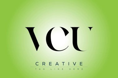 VCU soyut harf logosu tasarımı. Bu logo üç soyut harf tarafından tasarlanmıştır..