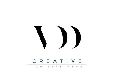 VDD soyut harf logosu tasarımı. Bu logo üç soyut harf tarafından tasarlanmıştır..