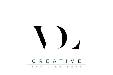 VDL soyut harf logosu tasarımı. Bu logo üç soyut harf tarafından tasarlanmıştır..