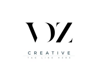 VDZ soyut harf logosu tasarımı. Bu logo üç soyut harf tarafından tasarlanmıştır..