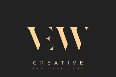 VEW soyut harf logosu tasarımı. Bu logo üç soyut harf tarafından tasarlanmıştır..