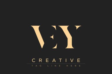 VEY soyut harf logosu tasarımı. Bu logo üç soyut harf tarafından tasarlanmıştır..