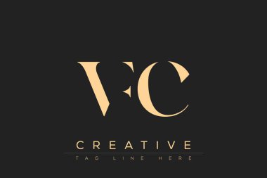 VFC soyut harf logosu tasarımı. Bu logo üç soyut harf tarafından tasarlanmıştır..