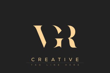 VGR soyut harf logosu tasarımı. Bu logo üç soyut harf tarafından tasarlanmıştır..