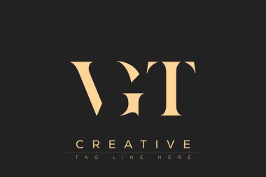 VGT soyut harf logosu tasarımı. Bu logo üç soyut harf tarafından tasarlanmıştır..