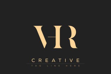 VHR soyut harf logosu tasarımı. Bu logo üç soyut harf tarafından tasarlanmıştır..