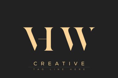 VHW soyut harf logosu tasarımı. Bu logo üç soyut harf tarafından tasarlanmıştır..