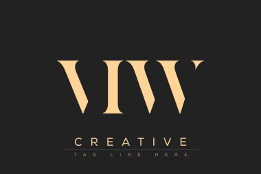 VIW soyut harf logosu tasarımı. Bu logo üç soyut harf tarafından tasarlanmıştır..