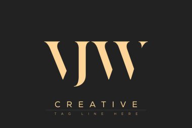 VJW soyut harf logosu tasarımı. Bu logo üç soyut harf tarafından tasarlanmıştır..