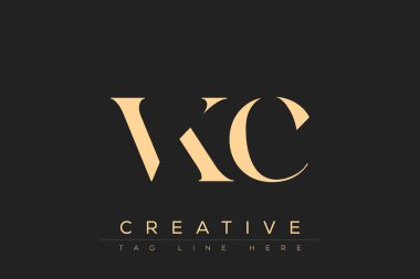 VKC soyut harf logosu tasarımı. Bu logo üç soyut harf tarafından tasarlanmıştır..