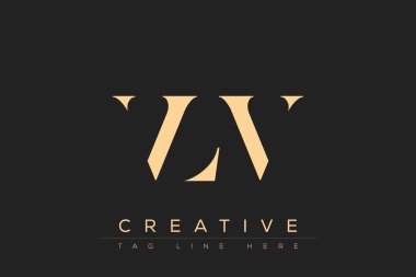 VLV soyut harf logosu tasarımı. Bu logo üç soyut harf tarafından tasarlanmıştır..