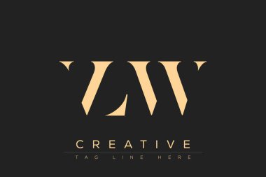 VLW soyut harf logosu tasarımı. Bu logo üç soyut harf tarafından tasarlanmıştır..
