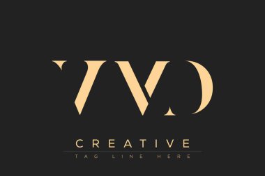 VMD soyut harf logosu tasarımı. Bu logo üç soyut harf tarafından tasarlanmıştır..